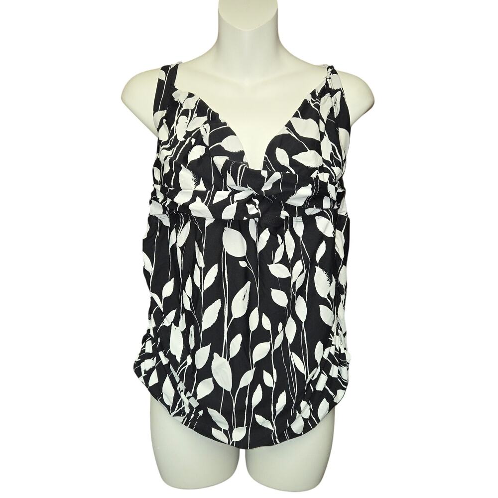 Anne Cole Signature Womens 20W‎ Tankini Top Soft Bra Twist Bodice Beach Vacation